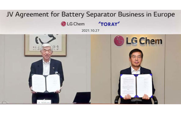 LG化学与日本东丽成立隔膜合资公司：年产能8亿㎡ 投资超1万亿韩元